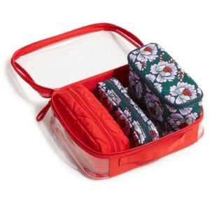Vera Bradley 4 piece set Toiletries Cosmetics Travel Organizer NWT